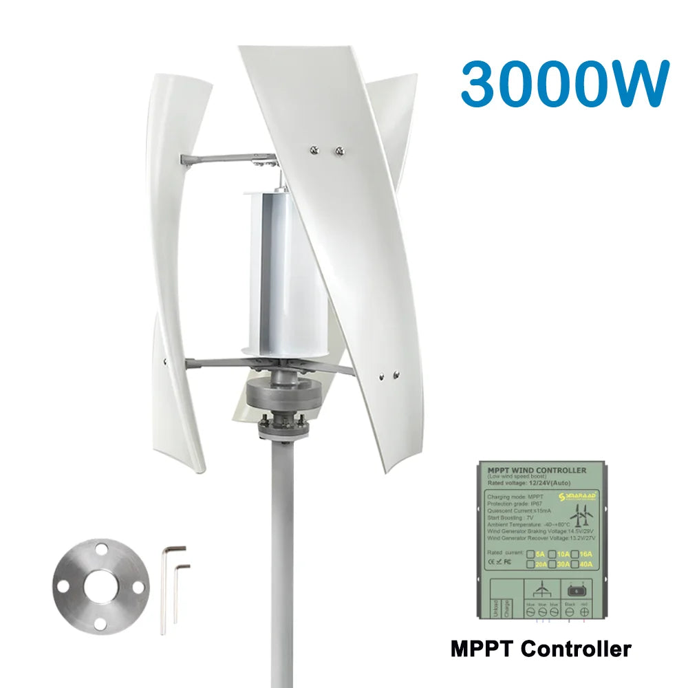 Turbina Eólica 5KW - Sistema Completo de Generación de Energía Renovable