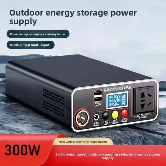 Power Bank Portátil 300W LiFePO4 90AH - Batería Compacta para Camping y Laptop