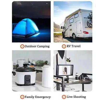 Estación de Energía Portátil 300W 333Wh LiFePO4 - Generador Solar Camping