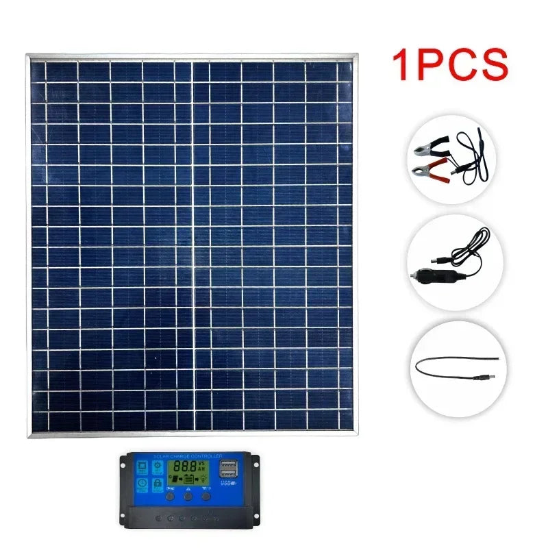 Kit Panel Solar 12V + Controlador 100A - Sistema Modular para Armar Tu Propio Pack
