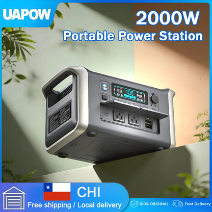 Estación de Energía Portátil 2000W LiFePO4 1024Wh - Generador Solar UPS