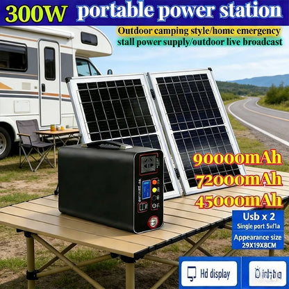 Estación de Energía Portátil 300W 333Wh LiFePO4 - Generador Solar Camping