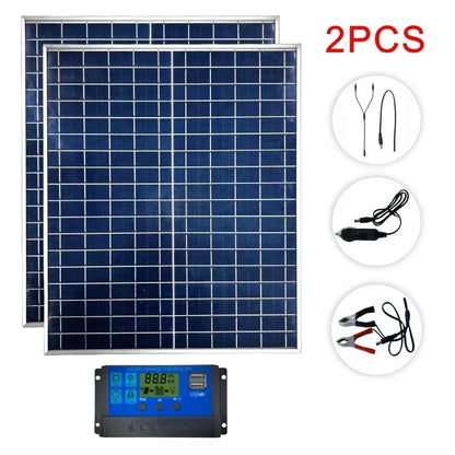 Kit Panel Solar 12V + Controlador 100A - Sistema Modular para Armar Tu Propio Pack