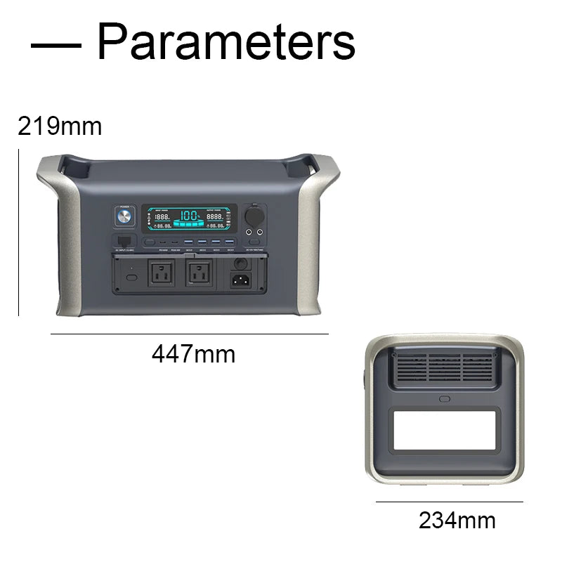 Estación de Energía Portátil 2000W LiFePO4 1024Wh - Generador Solar UPS