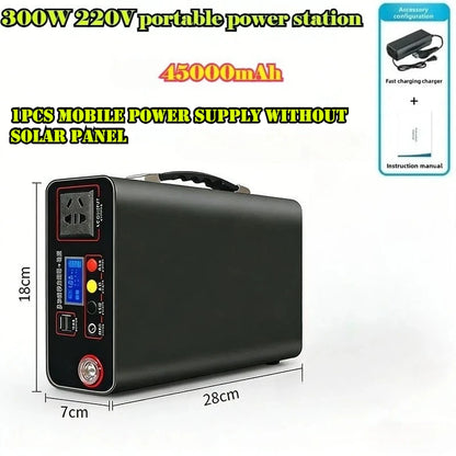 Estación de Energía Portátil 300W 333Wh LiFePO4 - Generador Solar Camping