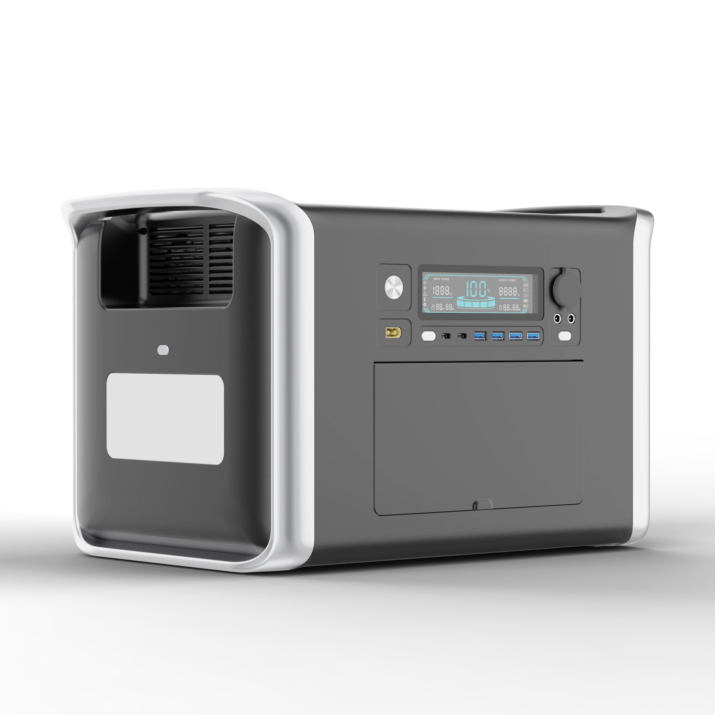 Generador Portátil 2400W LiFePO4 2048Wh - Power Station con LED para Camping y Eventos