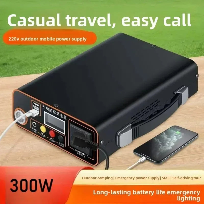 Power Bank Portátil 300W LiFePO4 90AH - Batería Compacta para Camping y Laptop