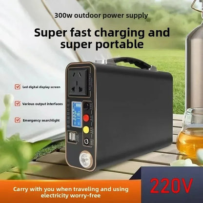 Power Bank Portátil 300W LiFePO4 90AH - Batería Compacta para Camping y Laptop