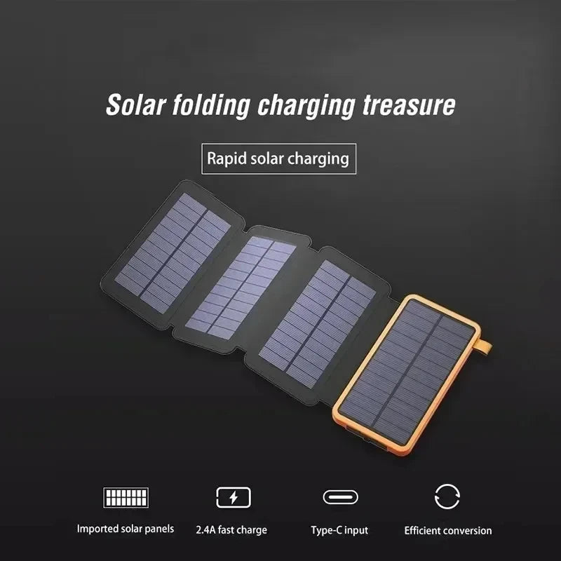 Lenovo Powerbank Solar 120W con Linterna LED - Carga Rápida Outdoor 2026